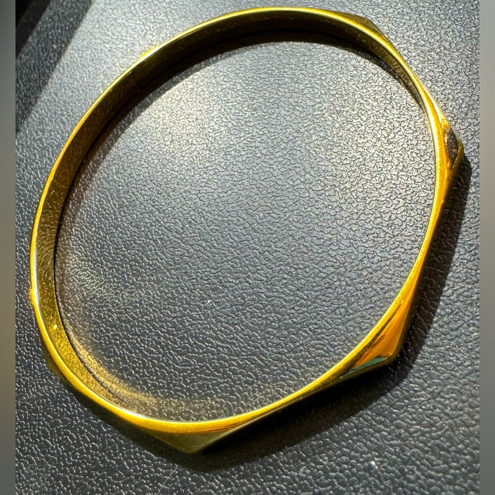 Vintage Monet Gold-tone Bangle; Signed